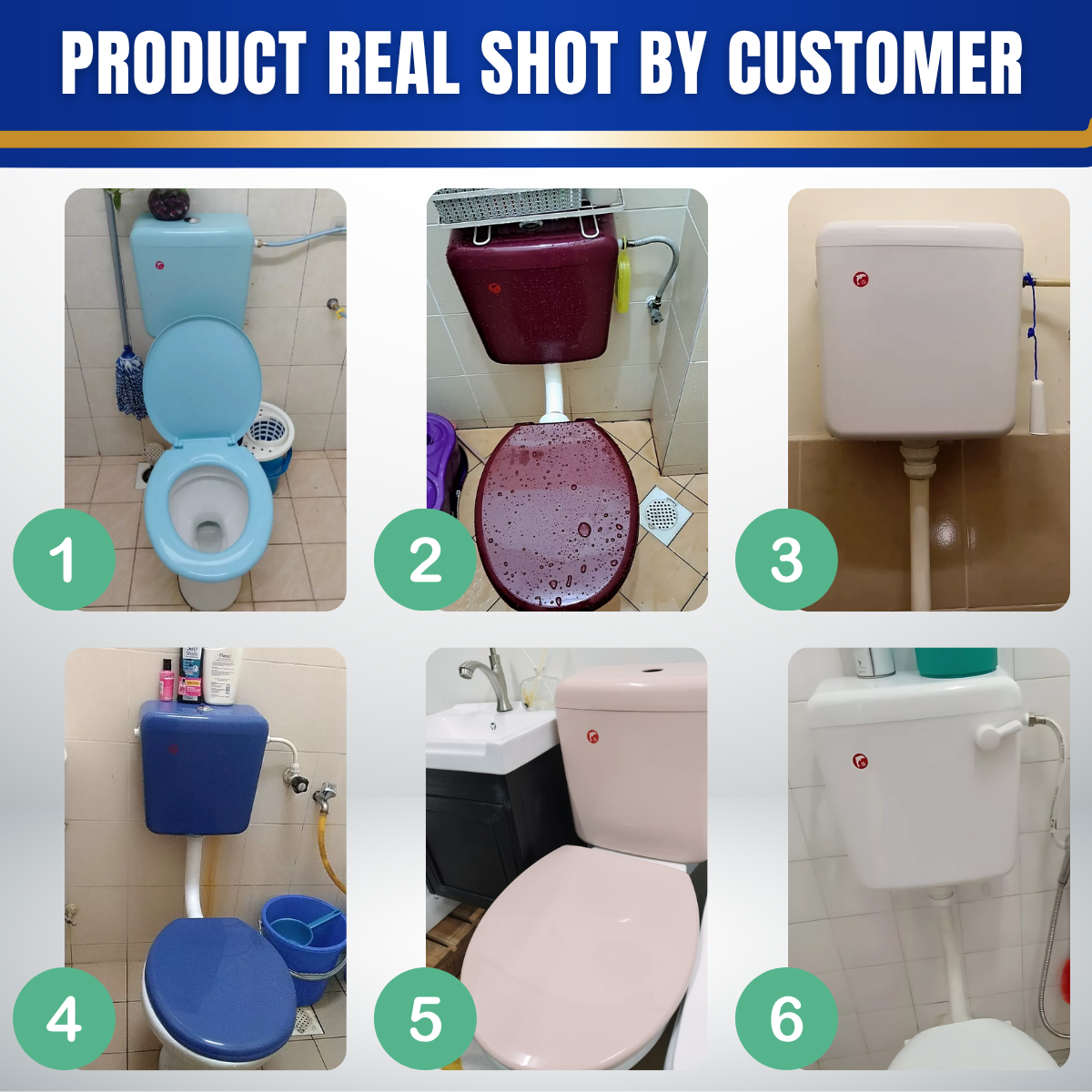 1 SET CJ Toilet Water Tank Plastic Cistern Front Lever Handle Toilet Cistern Set 50mm Size Outlet Valve CJ100