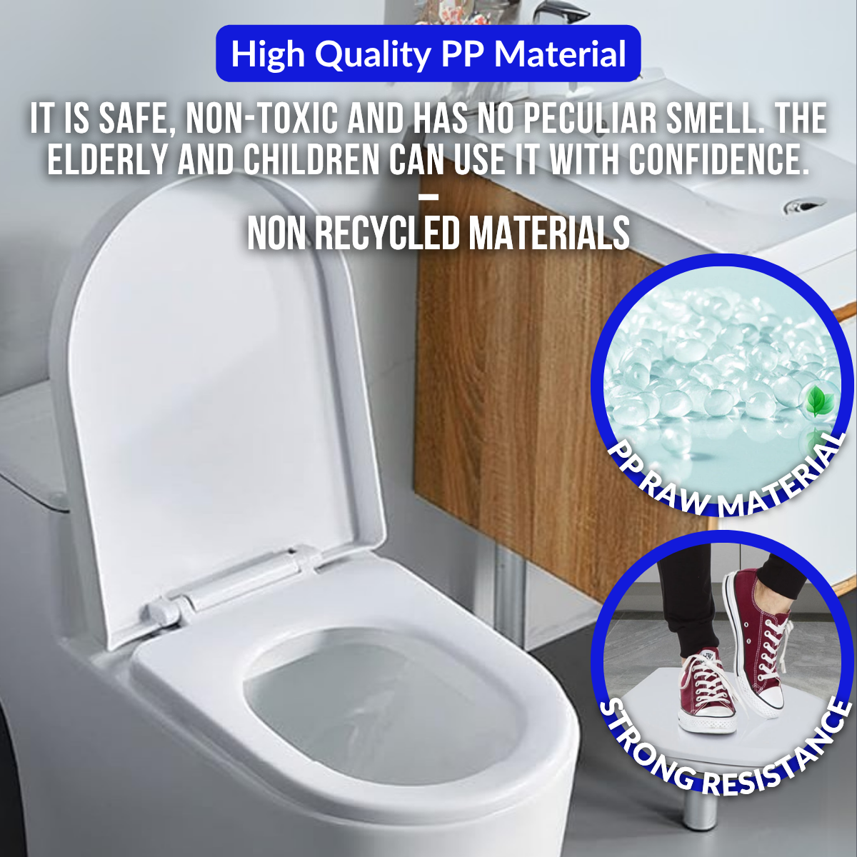 U Shape Black PP Material Full Cover Heavy Duty Toilet Seat Cover With Full Set Accessories Best For Hotel/Airbnb/Home Use 8827BK