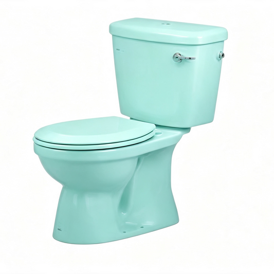 INNO TWO-PIECE S-Trap Washdown Flush Toilet Bowl 250mm Green Full Set Accessories Heavy Duty Up to 500kg Best For Hotel/Airbnb/Home Use WC1009 S-Trap