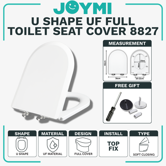 Toilet Seat Cover With Soft Close - U Shape - UF material - Full Cover