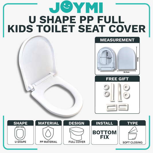 U Shape Kids Children Toilet Seat Cover PP Material Semi Cover Heavy Duty Toilet Seat Cover With Full Set Accessories Best For Hotel/Airbnb/Home Use M20