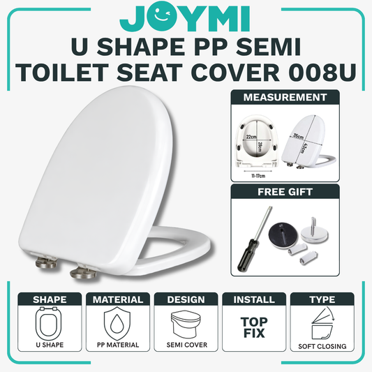 C&C Heavy Duty Toilet Seat Cover With Soft Close Penutup Mangkuk Duduk Tandas U Shape Zella Johnson Suisse SC630 SC101