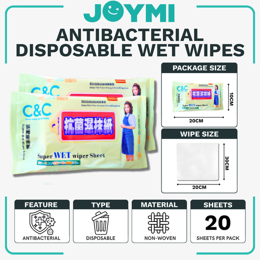 C&C Super Wet Mop Wiper Disposable Wet Tissue Antibacterial Wipes Super Wet Wipes Sheet Tisu Pengelap Lantai