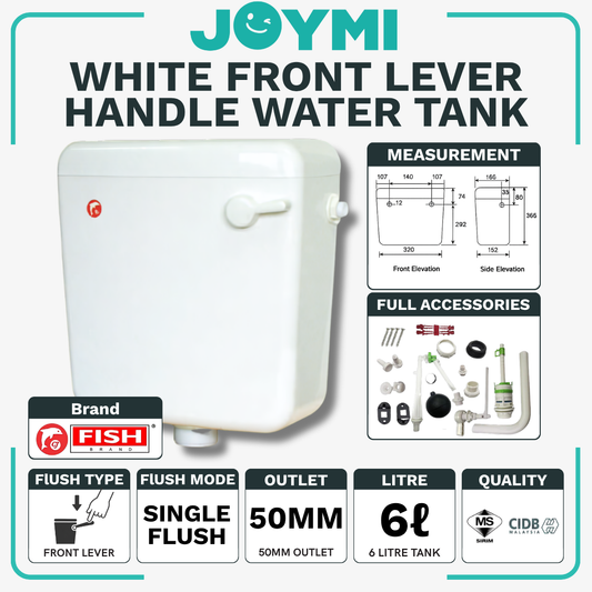 1 SET CJ Toilet Water Tank Plastic Cistern Front Lever Handle Toilet Cistern Set 50mm Size Outlet Valve CJ100