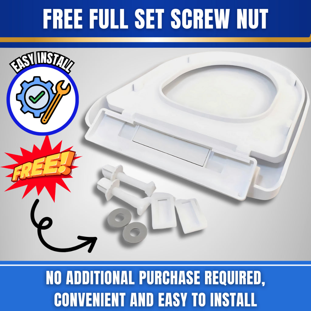 U Shape Kids Children Toilet Seat Cover PP Material Semi Cover Heavy Duty Toilet Seat Cover With Full Set Accessories Best For Hotel/Airbnb/Home Use M20